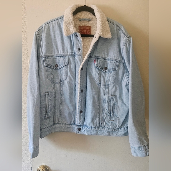 Levi's Blue Cream Lightweight Shirt Jacket For Woman - Picture 9 of 10
